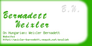 bernadett weixler business card